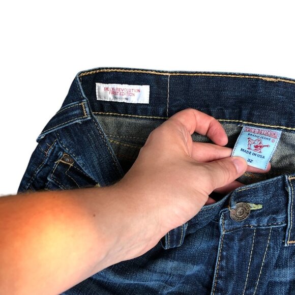 Vintage True Religion Jeans Size 32 BILLY Blue - Picture 2 of 5